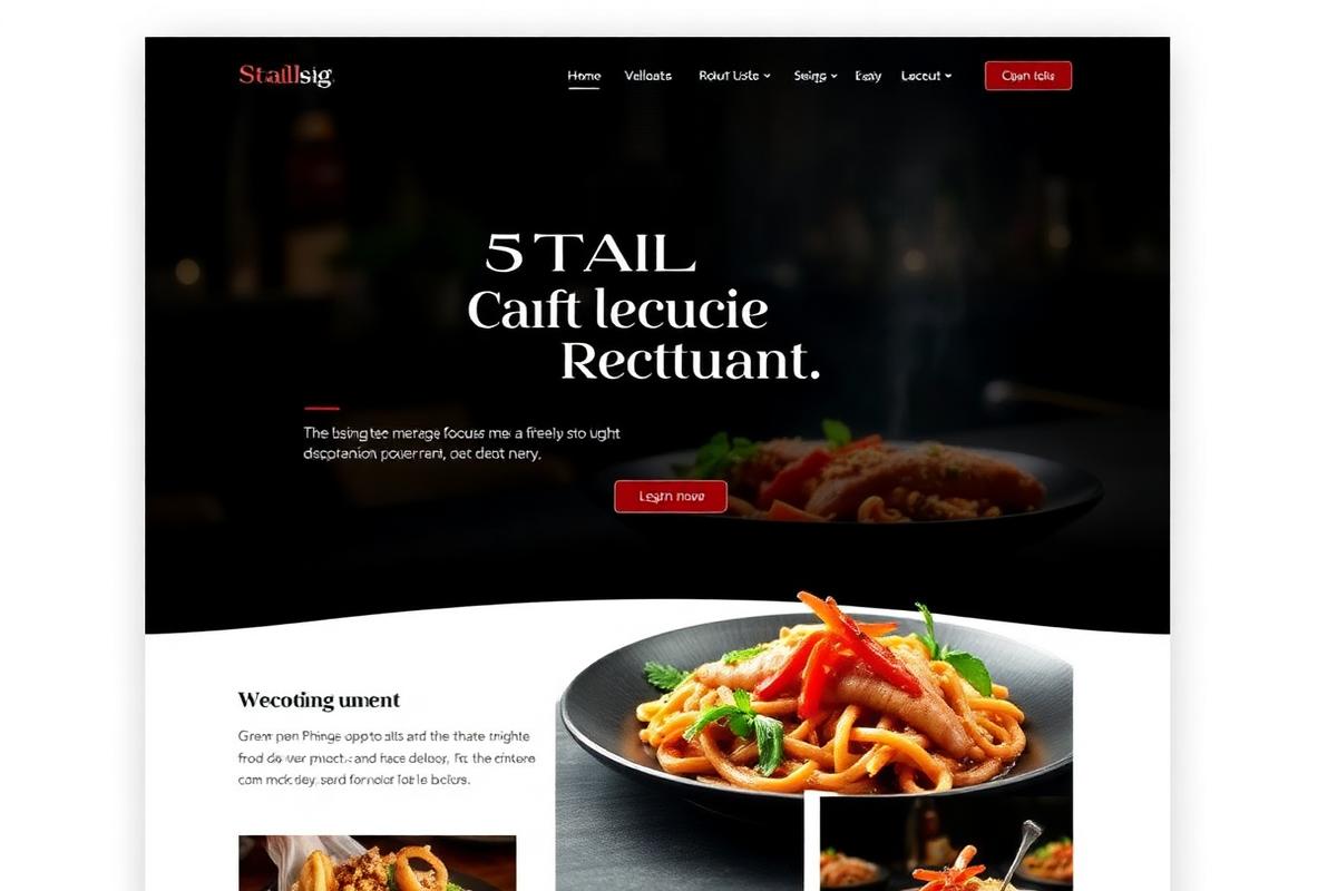 Restaurant website homepage concept — Main Street Grill